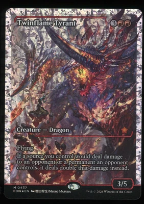 Twinflame Tyrant - Fracture Foil - Showcase - MTG Foundations - RareCo - Image 1 of 3