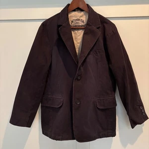 Structure Navy Cotton Blazer Jacket S Casual Workwear Coat Faded Utility Style - Picture 1 of 16