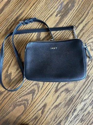 DKNY Black 3 Pocket Crossbody Handbag - Image 1 of 4