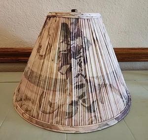 Croscill Chambord Cassis Pleated Lamp Shade Purple Roses Scroll - Picture 1 of 4