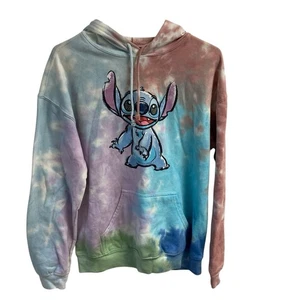 Disney Tie Dye Stitch Kordelzug Kapuze leichter Hoodie Damengröße Small - Bild 1 von 13