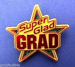 Hallmark PIN Graduation Vintage SUPER GLAD GRAD High School COLLEGE 1983 Brooch - Picture 1 of 2