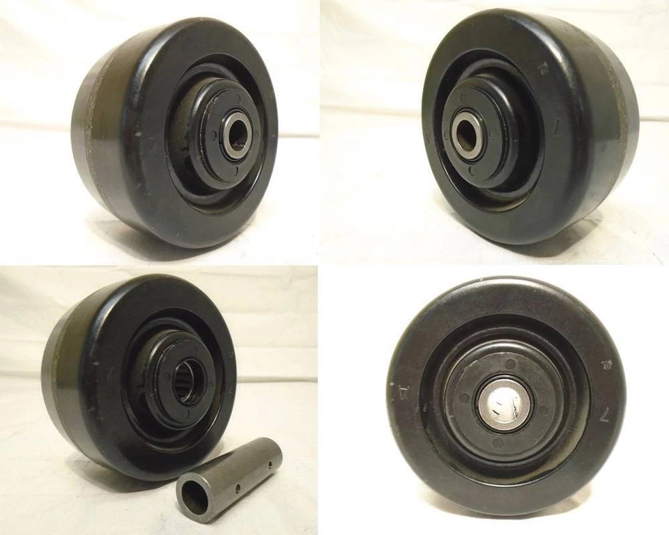 CREATIVE INDUSTRIAL SALES 4" x 2" Phenolic Caster Wheels 800 lb each w/ Roller Brg & FREE 1/2" Bushing (4)