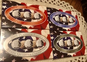 2002 Commemorative Quarters- Gold, Platium, Denver & Philadelphia Editions - Picture 1 of 3