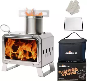Camping Stove Kit: Stainless Steel Wood-Burning Stove for Backpacking and Outdoo - Picture 1 of 12