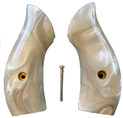 PREMIUM MANUFACTRURING GROUP J Frame Round butt Grips fits most Smith & Wesson S&W Classic White Pearl
