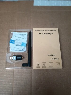 USB 3.0 DUAL BAND WIRELESS USB ADAPTER AC-1200 MBPS NEW OPEN BOX FAST SHIPPING - Image 1 of 4