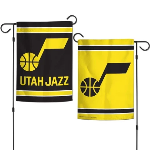 UTAH JAZZ **NEW LOGO** DOUBLE SIDED GARDEN FLAG 12"X18" NBA LICENSED Cover