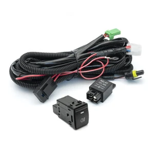 H10 H12 HB3 HB4 LED Fog Light Wiring Harness Socket w/ 40A 12V Relay+Fuse+Switch - Picture 1 of 17