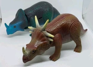 Vintage Tyco Dino-Riders Lot Monoclonius & Styracosaurs Dinosaur figures - Picture 1 of 12