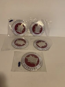 Franklin Life Insurance Co. Big Round Metal Sticker Lot of 6 - Picture 1 of 3