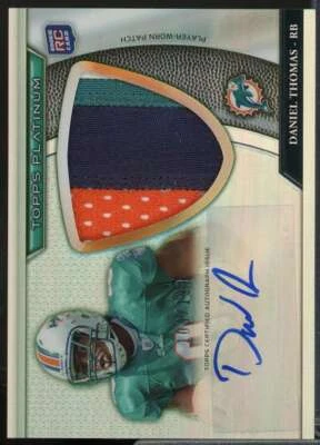 Daniel Thomas/199 Rookie Card 2011 Topps Platinum Rookie Patch Autographs #44  - Image 1 of 2