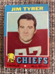 1971 Topps Football Card #206 Jim Tyrer Kansas City Chiefs VG Miscut Free Ship! - Picture 1 of 3
