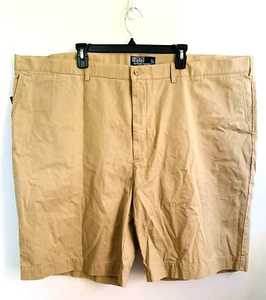 NWT Polo Ralph Lauren Men 52 Big Prospect Shorts Khaki Flat Front Summer - Picture 1 of 11
