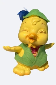 Yellow Duck Bank with Felt Clothing Vintage 1975 - Picture 1 of 12