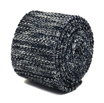 Corbata de seda tejida Frederick Thomas para hombre - azul marino oscuro y blanco moteado ajustada Foto 1 de 4