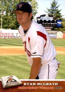 2007 Salem-Keizer Volcanoes Grandstand #23 Ryan McGrath Modesto California Card