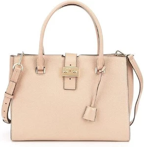 Michael Kors Bond Large Pebble Leather Satchel (Oyster) - Picture 1 of 3
