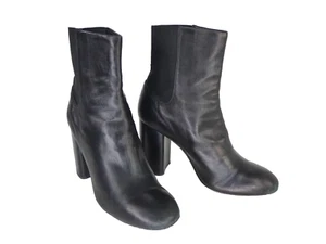 Stivaletti Rag & Bone in pelle nera Newbury taglia 3,5 minimalisti eleganti casual - Foto 1 di 14