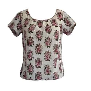 Anokhi Summer Rose Top; 100% Cotton - Picture 1 of 2