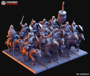 Mongol Horde Swordmen, Kyoushuneko, Wargames Cavalry Horde Feudal Miniatures - Picture 1 of 4