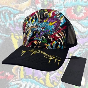 Ed Hardy Blue Dragon Rhinestone Hat New with tags - Picture 1 of 8