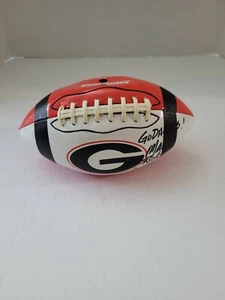 Mark Richt Georgia Bulldogs Signed Logo Football  - Picture 1 of 12