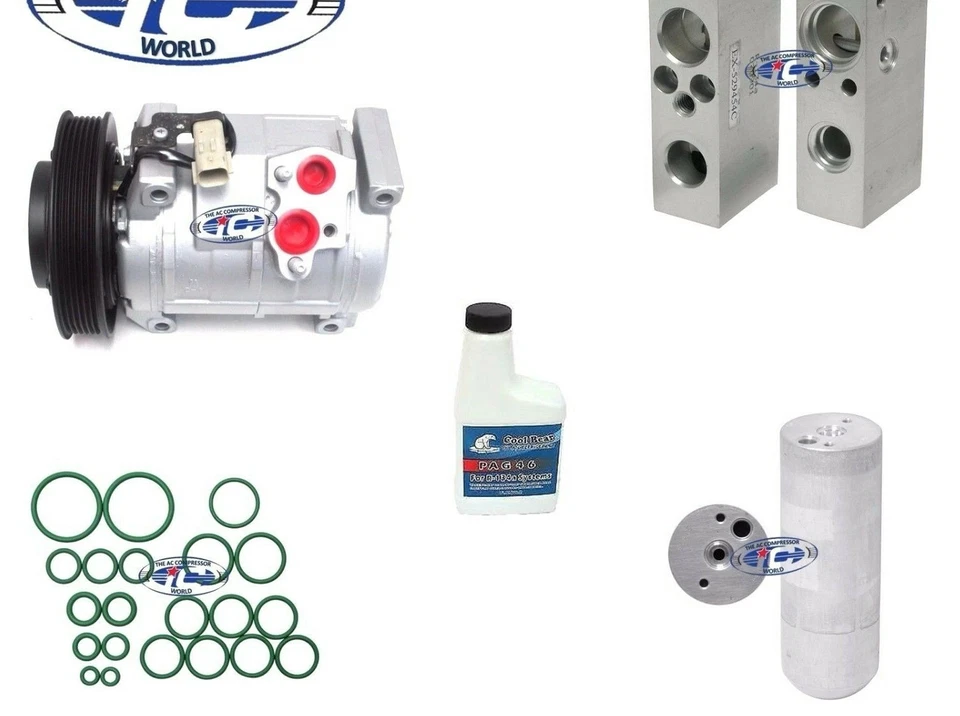 Kit de compresor de aire acondicionado para Chrysler Voyager 01-03 Caravan 01-05 OEM 10S20C 77301 Foto 1 de 4