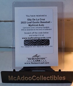 2023 Leaf Exotic Baseball Elly De La Cruz Auto Autograph Mythical #d 1/1