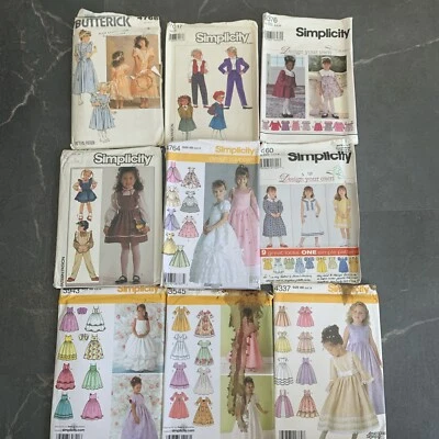 Lot Of Girls Patterns Bridal Skirt Pants Dresses Sizes 5-8 - Image 1 of 4