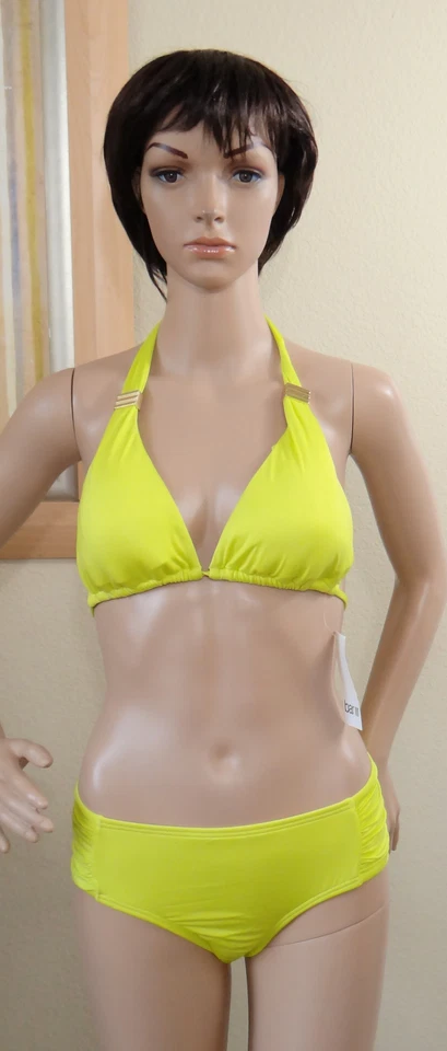 NUEVO CON ETIQUETAS BAR III melocotón/amarillo o cobalto hebilla halter natación superior y lengüeta ancha inferior, XS, M, L Foto 1 de 1