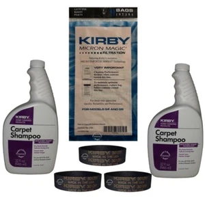 Original Kirby Reinigungsset 9er Pack Filter / 2x Carpet Shampoo / 3 Riemen - Bild 1 von 6