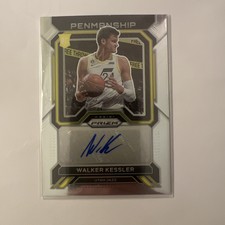 WALKER KESSLER 2022-23 Panini Prizm Rookie penmanship AUTO Card UTAH JAZZ RC