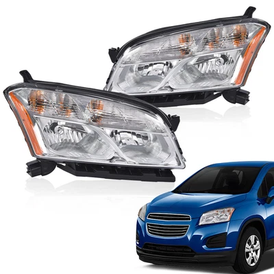 Headlights Assembly Pair Halogen Headlamp Fit For Chevy Trax 2013 2014 2015 2016 - Изображение 1 из 4