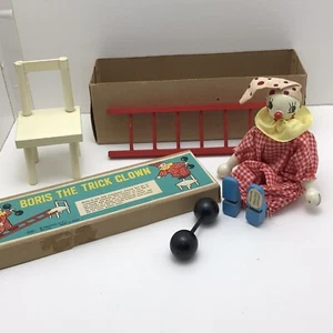 Vintage Shackman Wood Toy Boris The Trick Clown Hand Painted Made In Japan - Picture 1 of 11