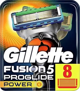 Pack XL 8 Lames GILLETTE Fusion PROGLIDE POWER Recharges Rasoir Homme Gilette 5* - Foto 1 di 3