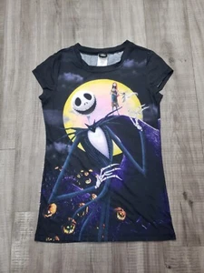Nightmare Before Christmas Black T-shirt Juniors, Women's Size Small  - Picture 1 of 10