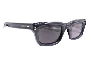 Nuevas gafas de sol Gucci rectangulares brillantes negras grises para hombre GG1524S 001 51 $460 - Imagen 1 de 6