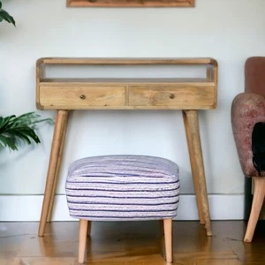 Console Table With Drawers and Shelf Vintage Narrow Storage Solid Wood Table - Picture 1 of 8