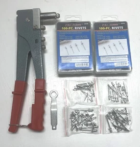 Juego de 260 piezas pistola remachadora pop remache ciego kit de herramientas manuales reparación de canalones de alta resistencia - Imagen 1 de 3