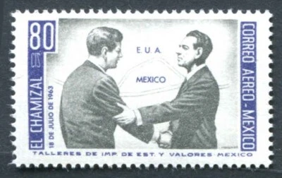 MÉXICO SCOTT# C282 MNH TRATADO CHAMIZAL/PRESIDENTES KENNEDY & MATEOS Foto 1 de 2