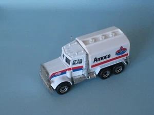 Matchbox Peterbilt Gas Petrol Tanker Truck Amoco White UB 75mm b - Picture 1 of 3