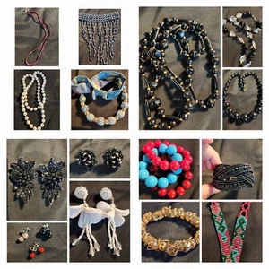 Gemischtes Perlen Schmuck Konvolut 20 Teile 8 Halsketten 6 Armbänder 6 Ohrringe Accessoire - Bild 1 von 20