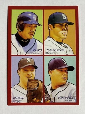 UD Goudey 2009 4 en 1 #35-40 Ichiro Tuiasosopo Bedard Hernández Seattle Mariners Foto 1 de 2