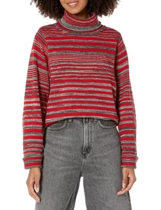 PS Womens Knitted Pullover ROLL Neck, RED, X-Large - Picture 1 of 4