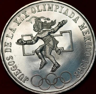 Uncirculated 1968 Mexico 25 Pesos Silver Foreign Coin - Image 1 of 2