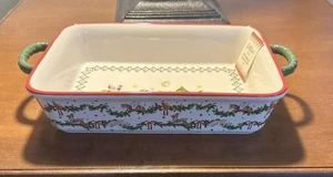 Cath Kidston Open Roasting Pan 8" NEW Stoneware Holiday Christmas - Picture 1 of 6