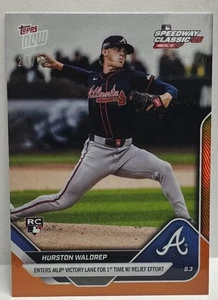 Hurston Waldrep - 2025 MLB Topps NOW® - Tarjeta 509 Naranja Paralelo 24/25 - Imagen 1 de 2