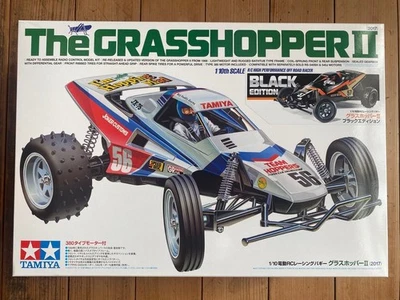 TAMIYA Grasshopper 2 Black Edition Off-Road Buggy RC Car Series Unassembled Box - Image 1 of 4