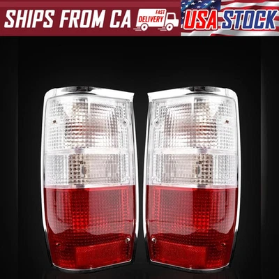 Luz trasera roja transparente Fit 86-97 Mitsubishi L200 Dodge Ram Colt Mighty Max Foto 1 de 4